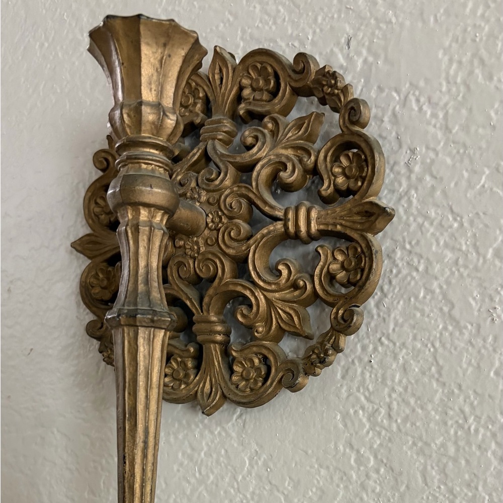 Ornate Gold Wall Sconce